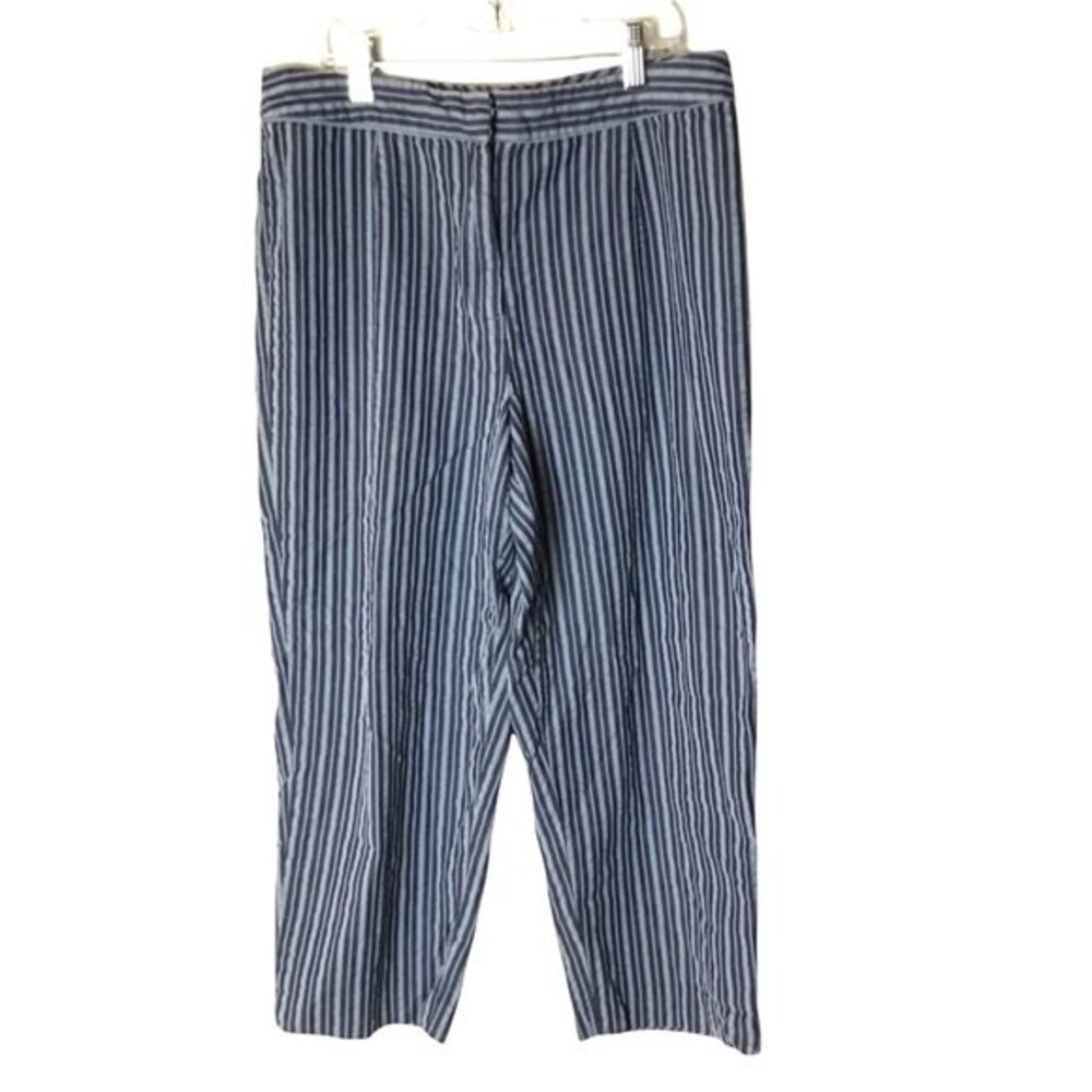 Talbots Petites Navy Striped  Pants Size 12